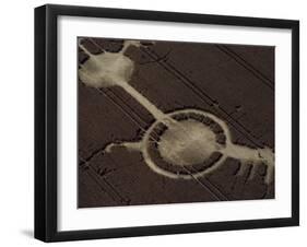 Early Example of a Crop Circle, Avon Wiltshire Border, England, United Kingdom, Europe-Woolfitt Adam-Framed Photographic Print