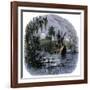 Early Explorers Coming Ashore Along a Tropical Coast in the New World-null-Framed Giclee Print