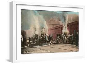 Early Fire Pumpers, Louisville, Kentucky-null-Framed Art Print