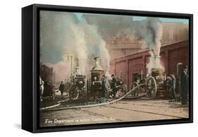 Early Fire Pumpers, Louisville, Kentucky-null-Framed Stretched Canvas
