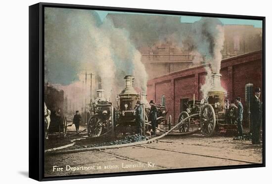 Early Fire Pumpers, Louisville, Kentucky-null-Framed Stretched Canvas