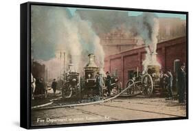 Early Fire Pumpers, Louisville, Kentucky-null-Framed Stretched Canvas