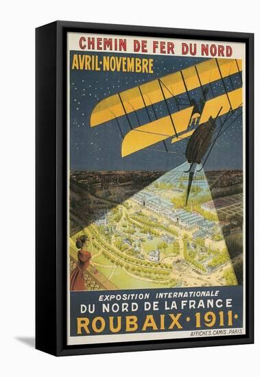 Early French Air Show Poster-null-Framed Stretched Canvas