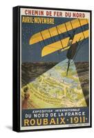 Early French Air Show Poster-null-Framed Stretched Canvas