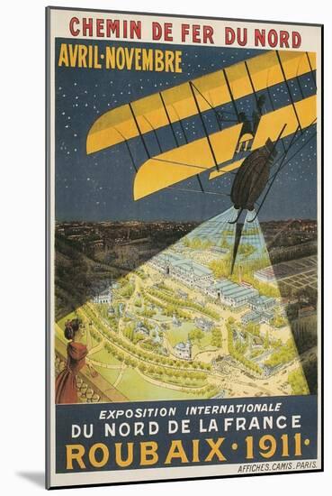 Early French Air Show Poster-null-Mounted Art Print