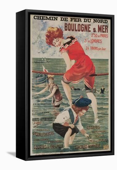 Early French Bathing Beauty, Boulogne-null-Framed Stretched Canvas