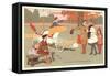 Early French Flying Lessons-null-Framed Stretched Canvas