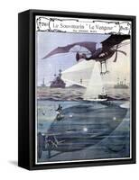Early French Submarine the Vengeur 1901-Chris Hellier-Framed Stretched Canvas