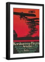 Early German Air Show Poster-null-Framed Giclee Print
