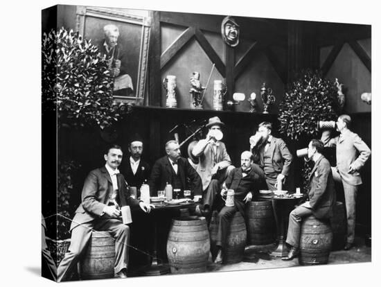 Early German Beer Drinkers-null-Stretched Canvas