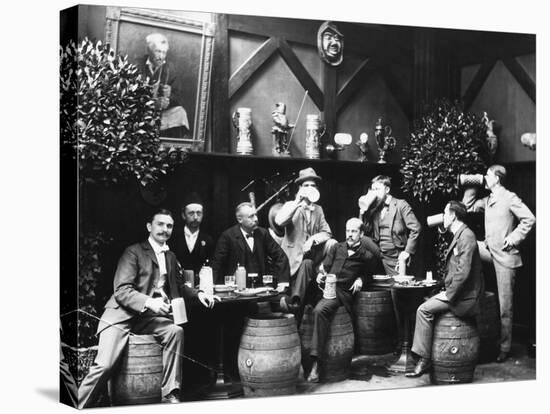 Early German Beer Drinkers-null-Stretched Canvas