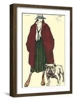Early Grunge Look with English Bulldog-null-Framed Art Print