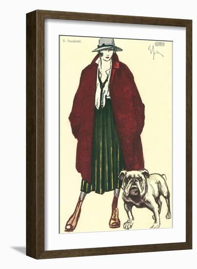 Early Grunge Look with English Bulldog-null-Framed Art Print