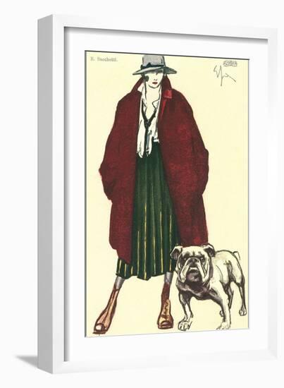 Early Grunge Look with English Bulldog-null-Framed Art Print