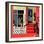 "Early Guests", November 23, 1957-George Hughes-Framed Premium Giclee Print