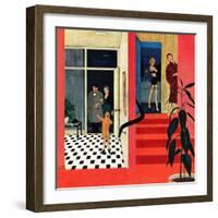 "Early Guests", November 23, 1957-George Hughes-Framed Giclee Print