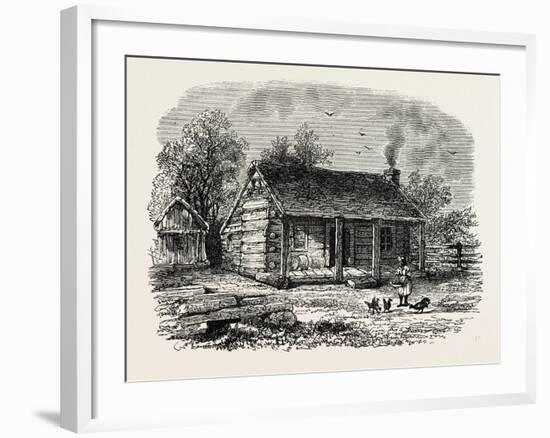 Early Home of Abraham Lincoln, Gentryville, Indiana, USA, 1870S-null-Framed Giclee Print