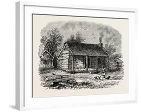 Early Home of Abraham Lincoln, Gentryville, Indiana, USA, 1870S-null-Framed Giclee Print