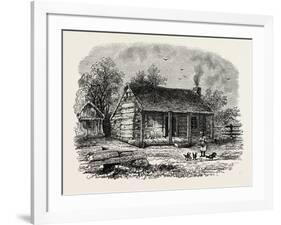 Early Home of Abraham Lincoln, Gentryville, Indiana, USA, 1870S-null-Framed Giclee Print