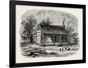 Early Home of Abraham Lincoln, Gentryville, Indiana, USA, 1870S-null-Framed Giclee Print