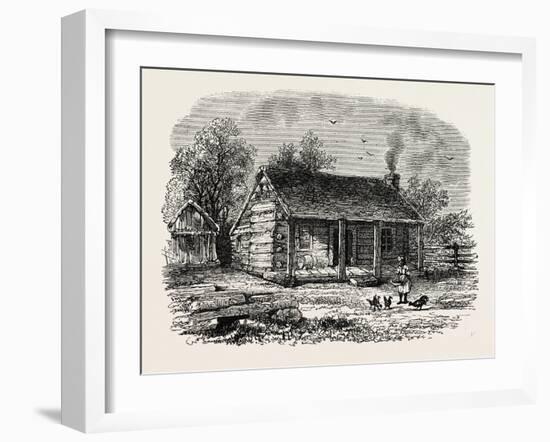 Early Home of Abraham Lincoln, Gentryville, Indiana, USA, 1870S-null-Framed Giclee Print