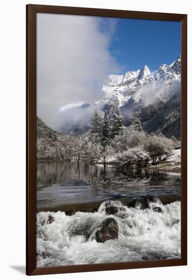 Early in Morning Frost in Mount Siguniang-Alex Treadway-Framed Photographic Print