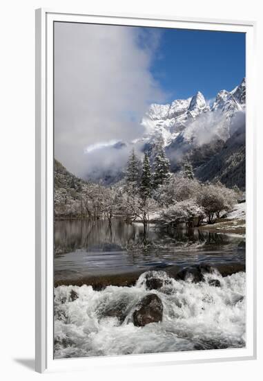 Early in Morning Frost in Mount Siguniang-Alex Treadway-Framed Premium Photographic Print