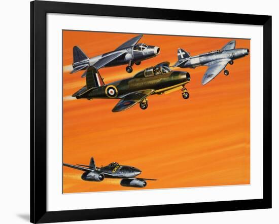 Early Jet-Powered Aircraft-Wilf Hardy-Framed Giclee Print