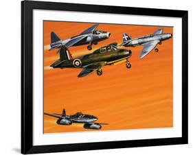 Early Jet-Powered Aircraft-Wilf Hardy-Framed Giclee Print