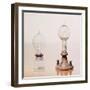 Early Light Bulbs: Left: First Commercial Light Bulb, Right: Electric Filament Lamp, 1879-null-Framed Giclee Print