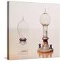 Early Light Bulbs: Left: First Commercial Light Bulb, Right: Electric Filament Lamp, 1879-null-Stretched Canvas