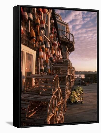 Early Light in Fishing Village of Bernard, Maine, USA-Joanne Wells-Framed Stretched Canvas