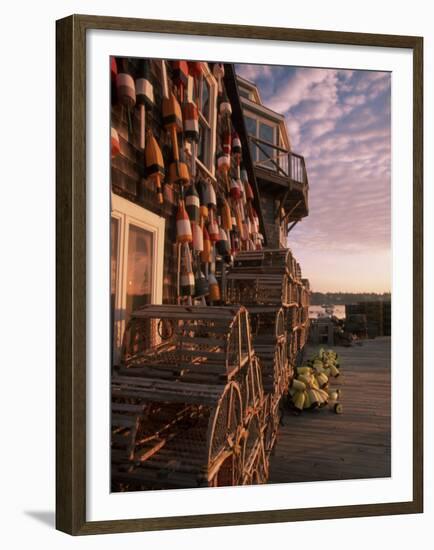 Early Light in Fishing Village of Bernard, Maine, USA-Joanne Wells-Framed Premium Photographic Print