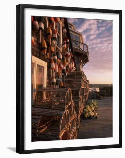 Early Light in Fishing Village of Bernard, Maine, USA-Joanne Wells-Framed Premium Photographic Print