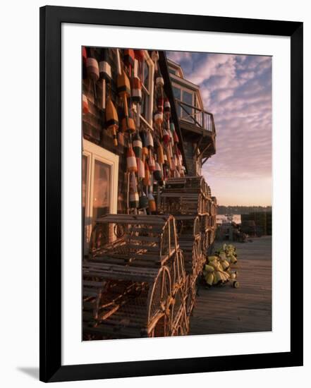 Early Light in Fishing Village of Bernard, Maine, USA-Joanne Wells-Framed Photographic Print