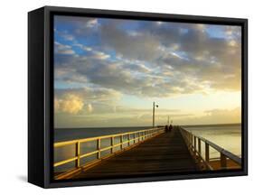 Early Light on Urangan Pier, Hervey Bay, Queensland, Australia-David Wall-Framed Stretched Canvas