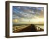 Early Light on Urangan Pier, Hervey Bay, Queensland, Australia-David Wall-Framed Photographic Print