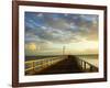 Early Light on Urangan Pier, Hervey Bay, Queensland, Australia-David Wall-Framed Photographic Print