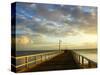 Early Light on Urangan Pier, Hervey Bay, Queensland, Australia-David Wall-Stretched Canvas