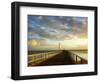 Early Light on Urangan Pier, Hervey Bay, Queensland, Australia-David Wall-Framed Photographic Print