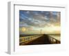 Early Light on Urangan Pier, Hervey Bay, Queensland, Australia-David Wall-Framed Photographic Print