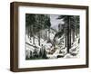 Early Logging in the White Mountains of Maine or New Hampshire-null-Framed Giclee Print