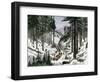 Early Logging in the White Mountains of Maine or New Hampshire-null-Framed Giclee Print