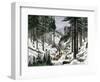 Early Logging in the White Mountains of Maine or New Hampshire-null-Framed Giclee Print