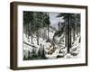 Early Logging in the White Mountains of Maine or New Hampshire-null-Framed Giclee Print