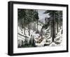 Early Logging in the White Mountains of Maine or New Hampshire-null-Framed Giclee Print