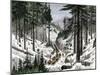 Early Logging in the White Mountains of Maine or New Hampshire-null-Mounted Giclee Print