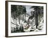 Early Logging in the White Mountains of Maine or New Hampshire-null-Framed Giclee Print