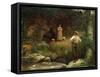 Early Lovers-Eastman Johnson-Framed Stretched Canvas