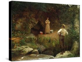 Early Lovers-Eastman Johnson-Stretched Canvas